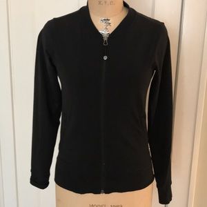 Athleta black bomber jacket sz XS